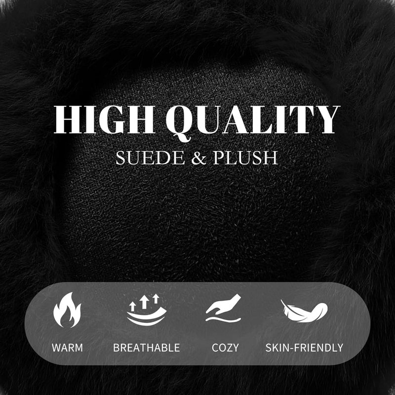 KDVOG Store Kids Winter Earmuffs Classic Foldable Warm Ear Muff Cute Furry Ear Warmers Cold Weather Plush Ear Covers for Boys Girls - Image 2